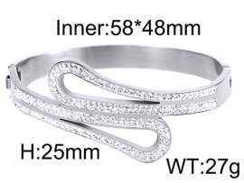 Stainless Steel Stone Bangle