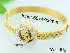 Stainless Steel Stone Bangle