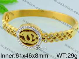 Stainless Steel Stone Bangle