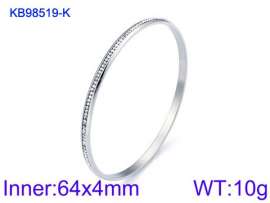 Stainless Steel Stone Bangle