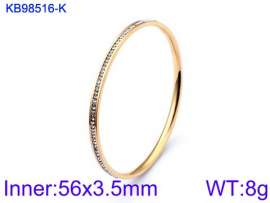 Stainless Steel Stone Bangle