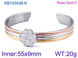 Stainless Steel Stone Bangle