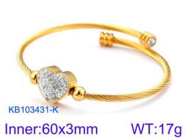 Stainless Steel Stone Bangle