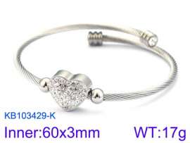 Stainless Steel Stone Bangle