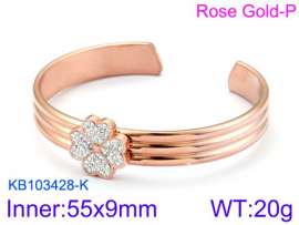 Stainless Steel Stone Bangle