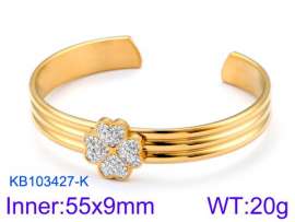 Stainless Steel Stone Bangle