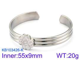 Stainless Steel Stone Bangle