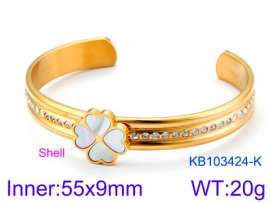 Stainless Steel Stone Bangle