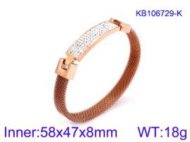 Stainless Steel Stone Bangle