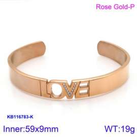 Stainless Steel Stone Bangle