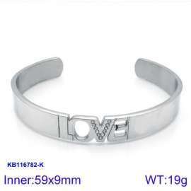 Stainless Steel Stone Bangle