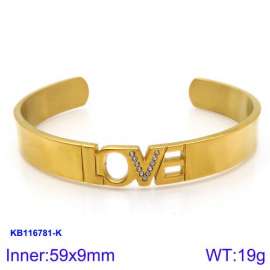 Stainless Steel Stone Bangle