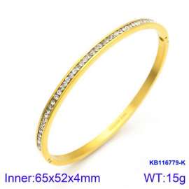 Stainless Steel Stone Bangle