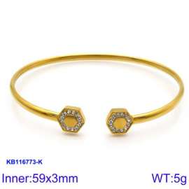 Stainless Steel Stone Bangle