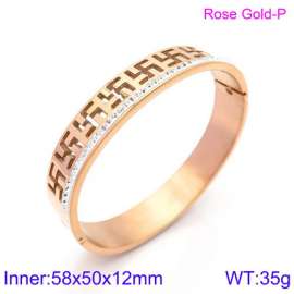 Stainless Steel Stone Bangle