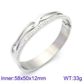 Stainless Steel Stone Bangle
