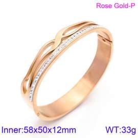 Stainless Steel Stone Bangle