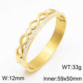 Stainless Steel Stone Bangle