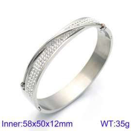 Stainless Steel Stone Bangle