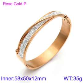 Stainless Steel Stone Bangle
