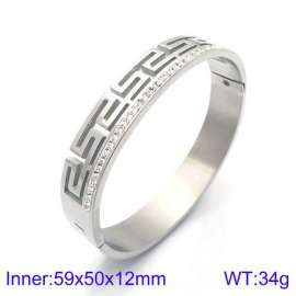 Stainless Steel Stone Bangle