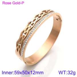 Stainless Steel Stone Bangle