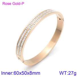 Stainless Steel Stone Bangle
