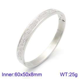 Stainless Steel Stone Bangle