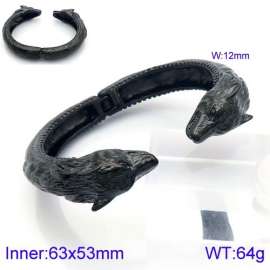 Stainless Steel Black-plating Bangle