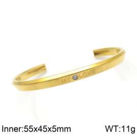 Stainless Steel Stone Bangle