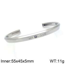 Stainless Steel Stone Bangle