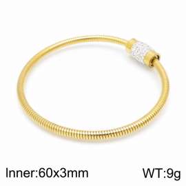 Stainless Steel Stone Bangle