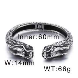 Oxidized Double Tap Spring Steel Color Men's Bracelet